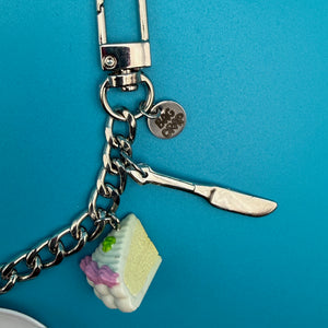 One-of-one  90s Barbie Tea Party   Chain - barbie doll toy pink rare vintage keychain vintage charms for bag nostalgia vintage keychains y2k collectible - Bag Crap