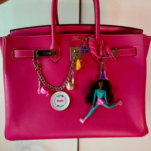 One-of-one  90s Barbie Tea Party   Chain - barbie doll toy pink rare vintage keychain vintage charms for bag nostalgia vintage keychains y2k collectible - Bag Crap