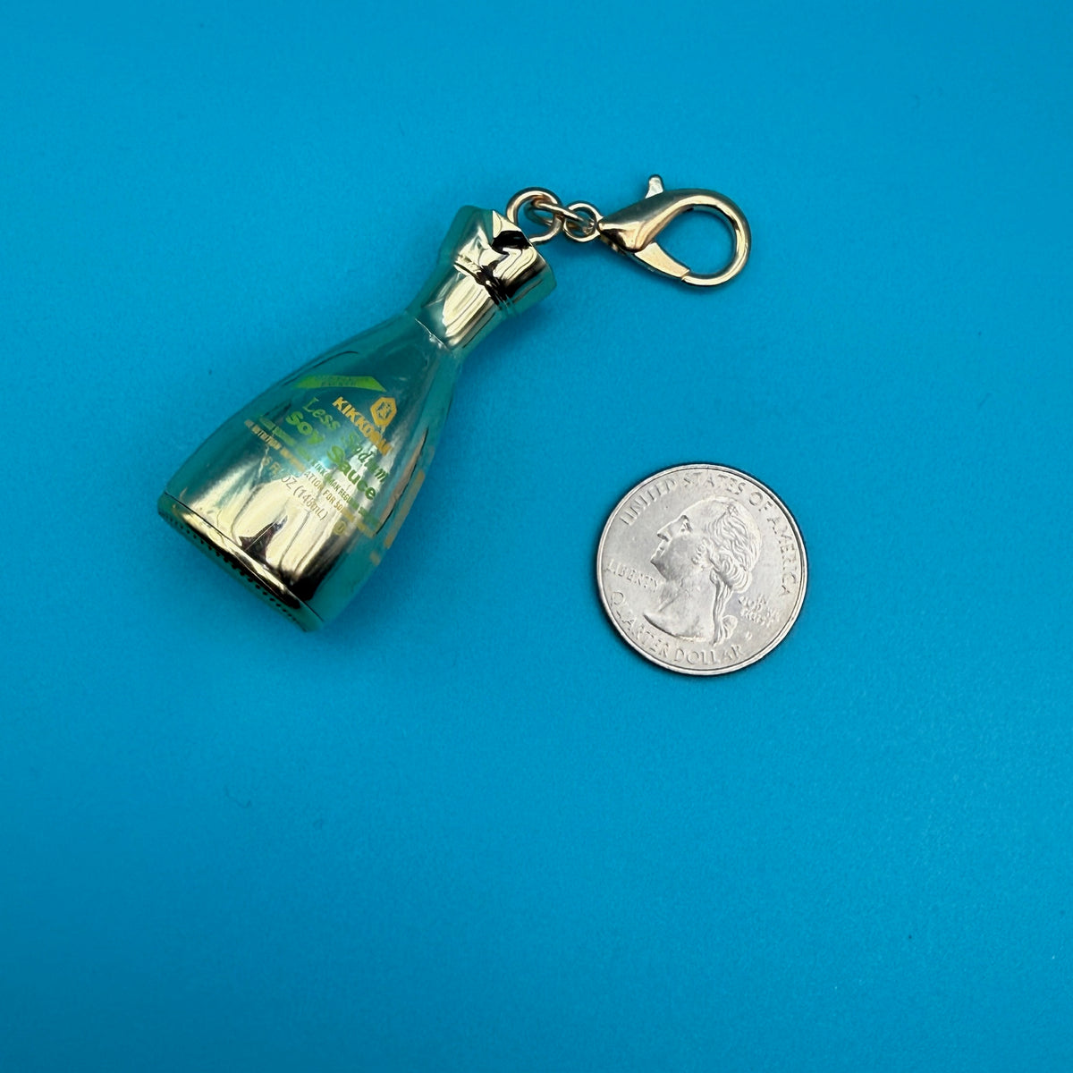 Mini Gold Condiment  s — Hot Sauce, Soy Sauce -  vintage keychain vintage charms for bag nostalgia vintage keychains y2k collectible - Bag Crap