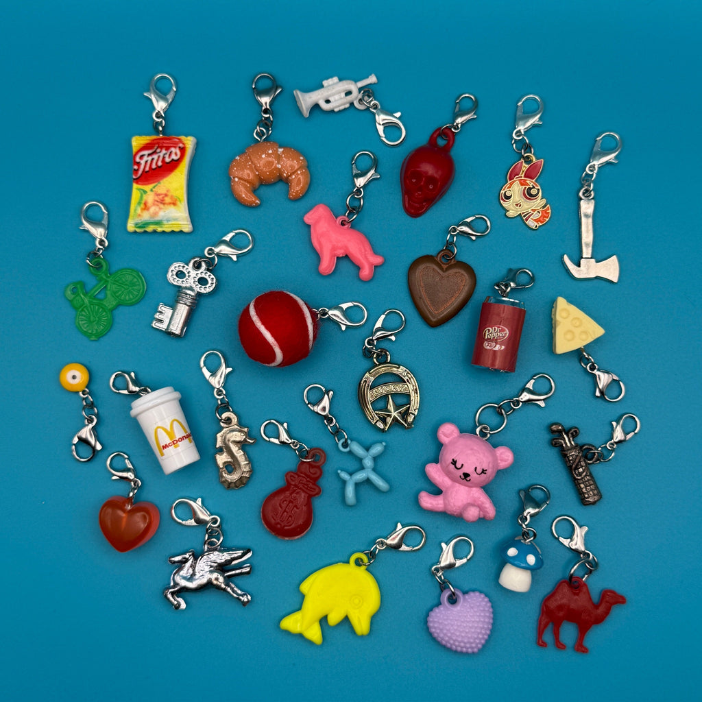 Vintage & Modern Mini Trinket Bag Charms — Gumball Prizes, Food, Dr. Pepper
