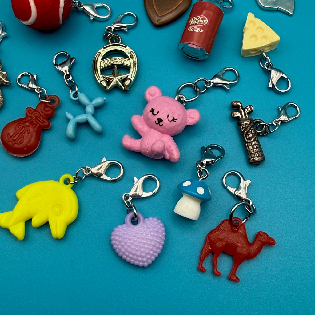 Vintage & Modern Mini Trinket Bag Charms — Gumball Prizes, Food, Dr. Pepper