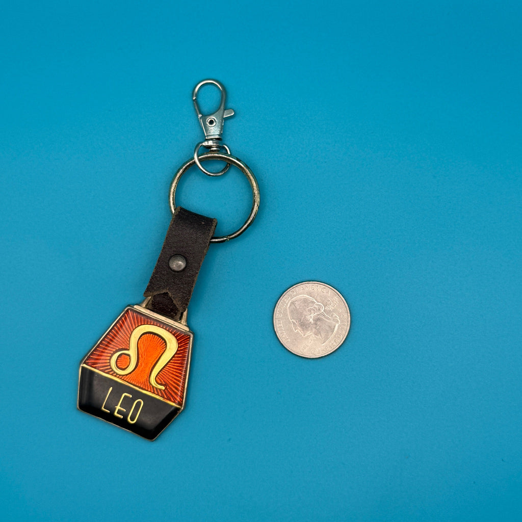 Vintage 70s-80s Metal Zodiac Sign Bag Charms —  Scorpio, Leo, Libra