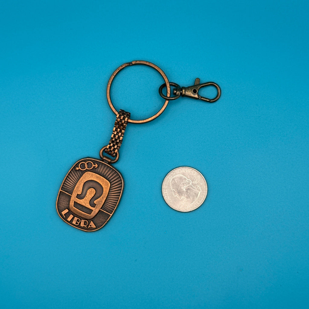 Vintage 70s-80s Metal Zodiac Sign Bag Charms —  Scorpio, Leo, Libra