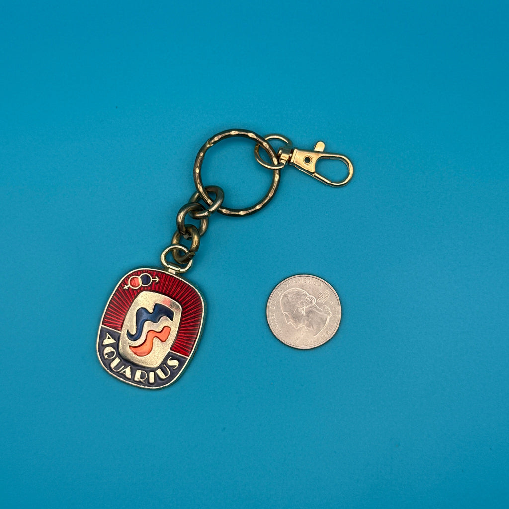 Vintage 70s-80s Metal Zodiac Sign Bag Charms —  Scorpio, Leo, Libra