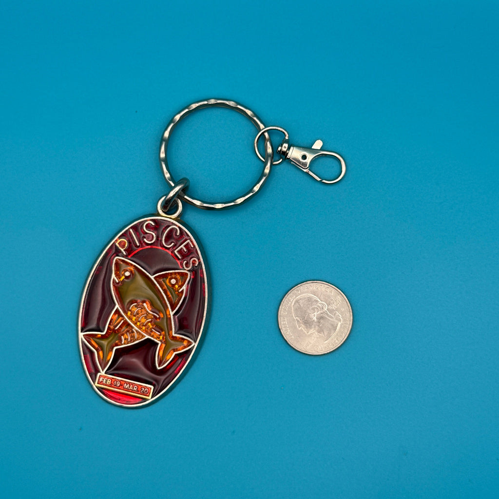 Vintage 70s-80s Metal Zodiac Sign Bag Charms —  Scorpio, Leo, Libra