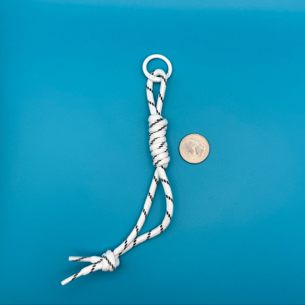 Paracord Bag Charms — Blue, Black, White