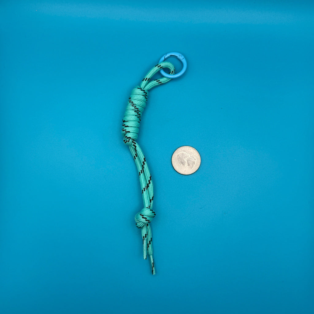 Paracord Bag Charms — Blue, Black, White