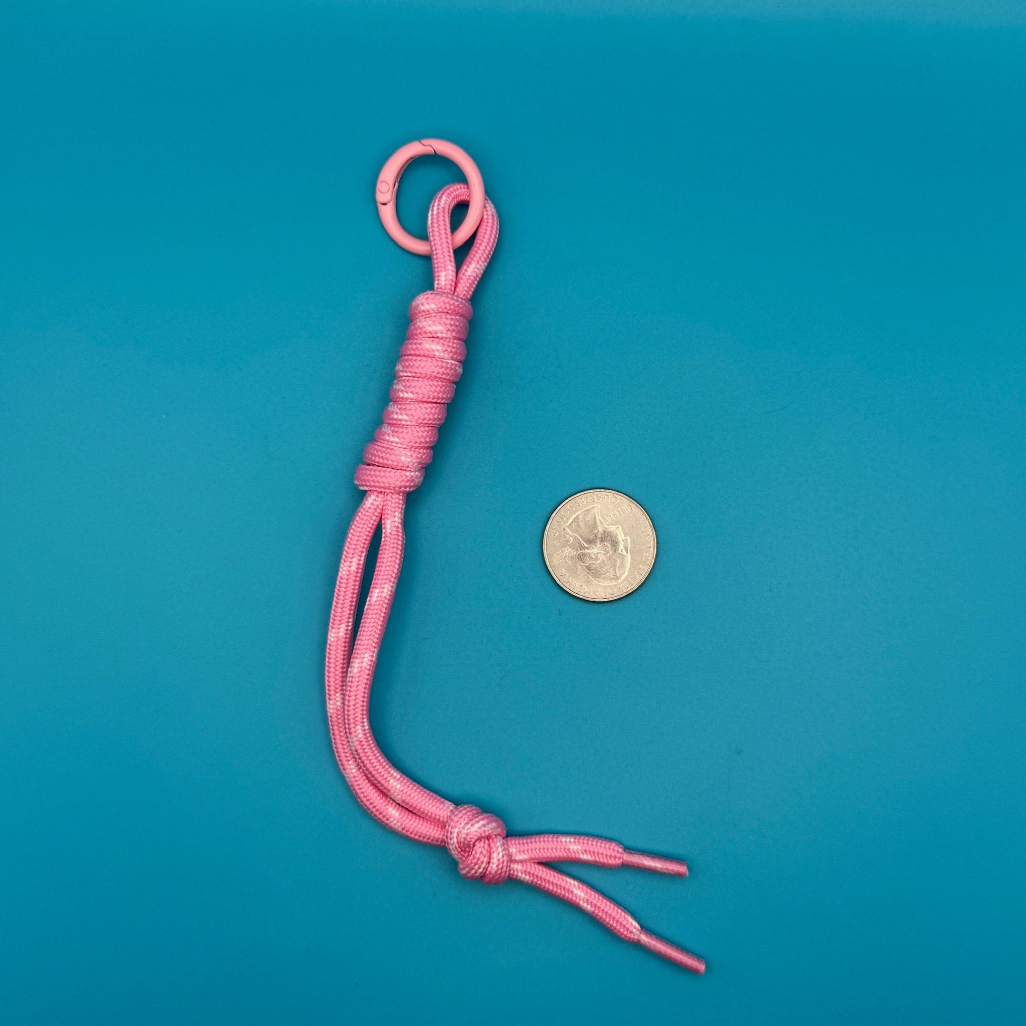 Paracord   Handle Attachments — Pink, Yellow, Orange - clips carabiners charms keychains bag designer vintage keychain vintage charms for bag nostalgia vintage keychains y2k collectible - Bag Crap
