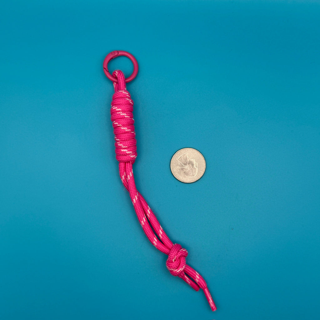 Paracord Bag Charm Handle Attachments — Pink, Yellow, Orange