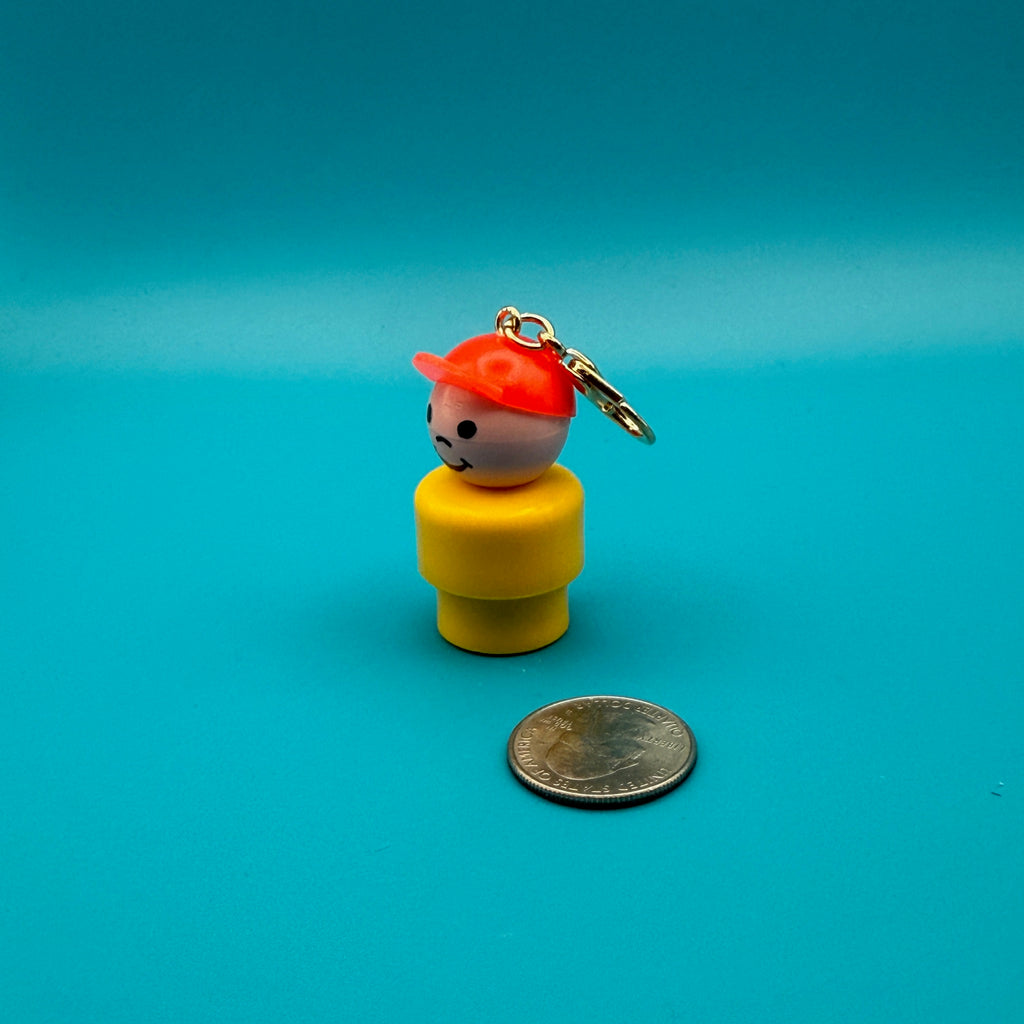 1970s-1980s Vintage Fisher Price Bag Charms —  Gold Hardware