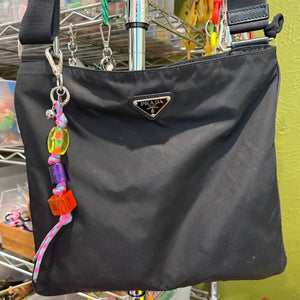 Pink Clear Bead Totem , Silver -  vintage keychain vintage charms for bag nostalgia vintage keychains y2k collectible - Bag Crap