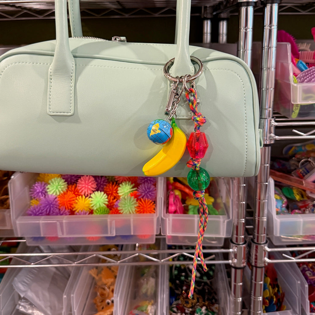 Vintage Beaded Banana Keychain and Charm Pack