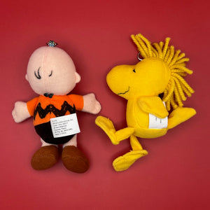Bag Crap - Y2k Vintage Charlie Brown & Woodstock Plushie Bag Charms