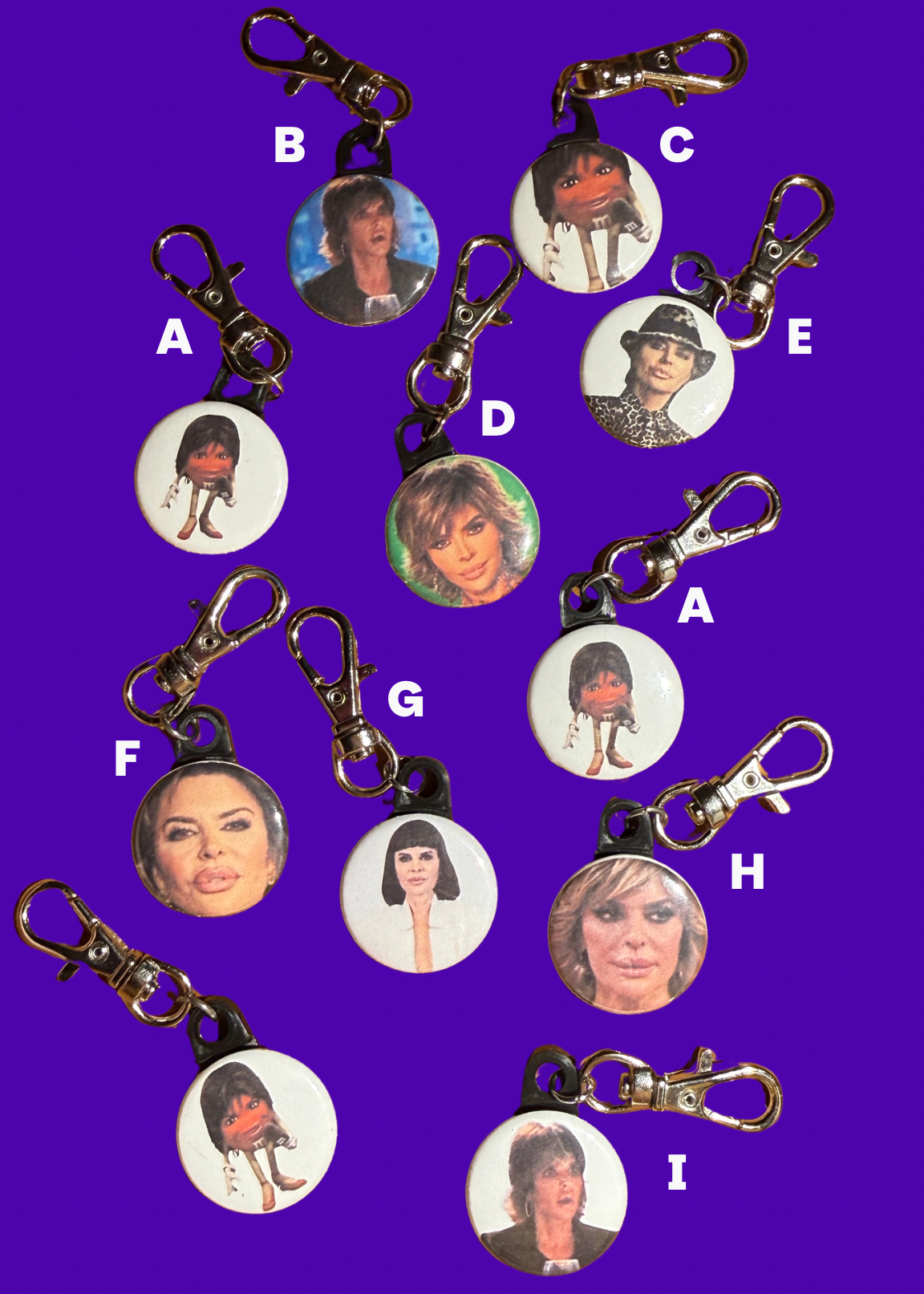 Lisa Rinna Mini  s: You Pick -  vintage keychain vintage charms for bag nostalgia vintage keychains y2k collectible - Bag Crap