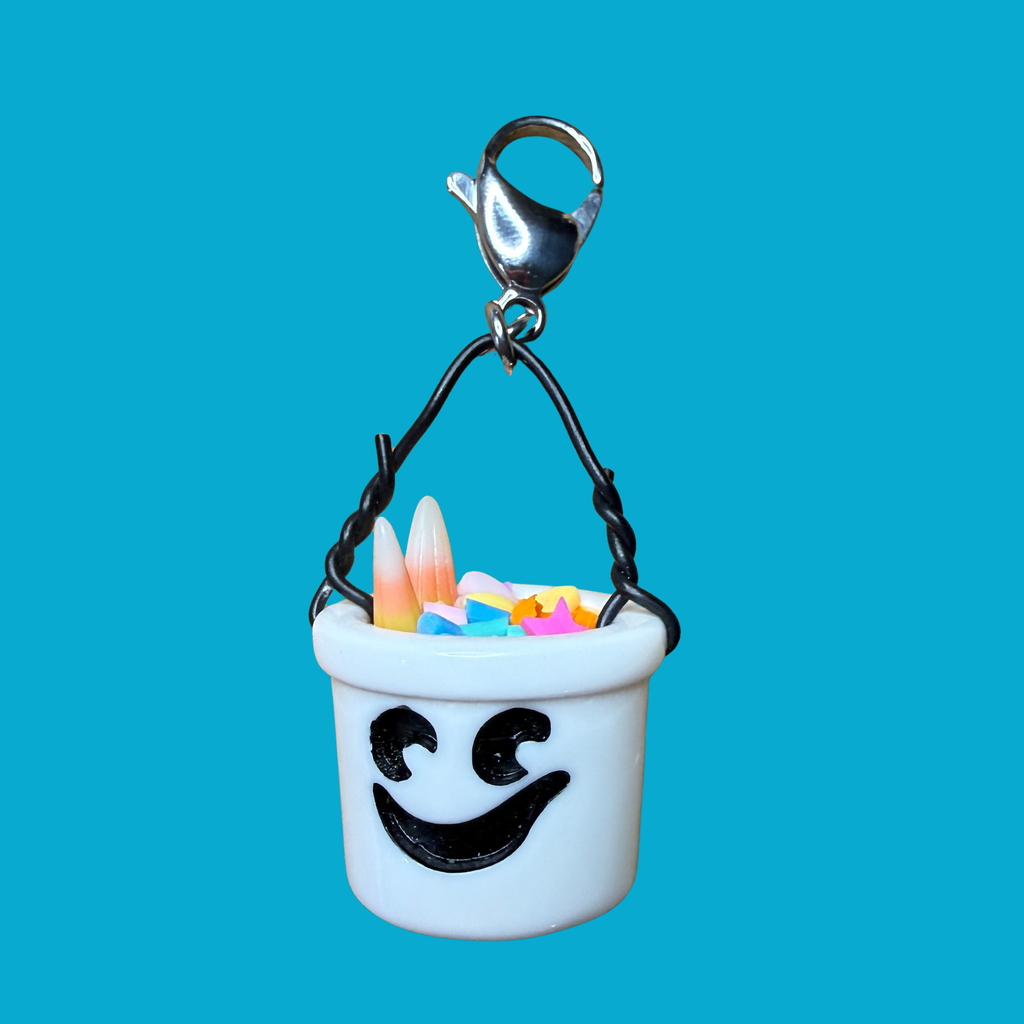 Mini Boo Bucket Halloween Bag Charm Keychain