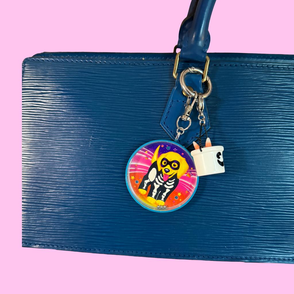 Mini Boo Bucket Halloween Bag Charm Keychain