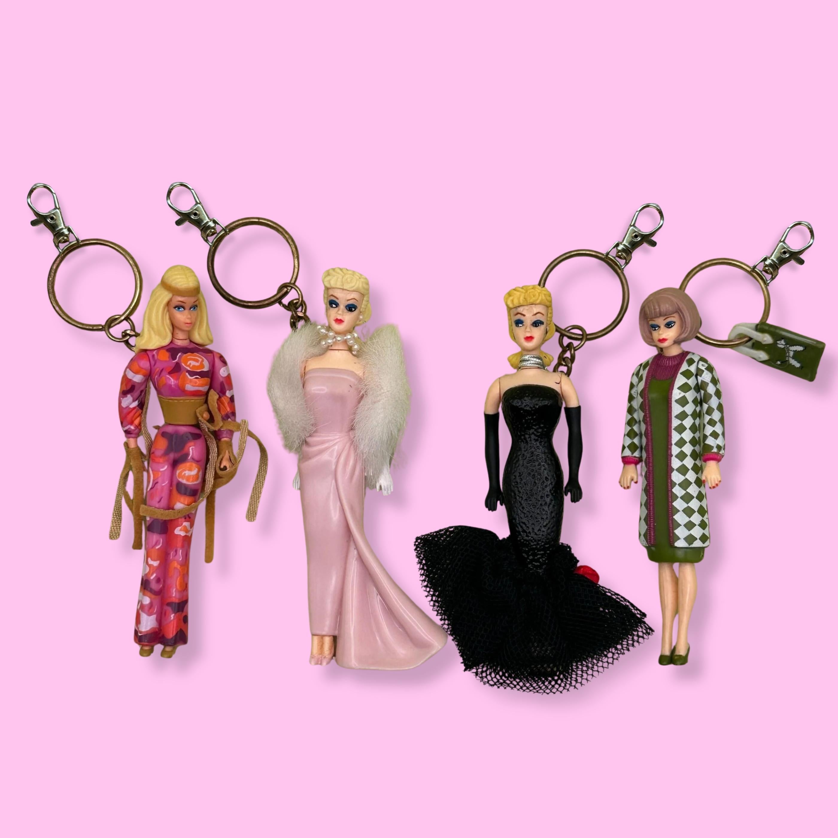 Official 1995  Barbie s - barbie doll toy pink rare vintage keychain vintage charms for bag nostalgia vintage keychains y2k collectible - Bag Crap