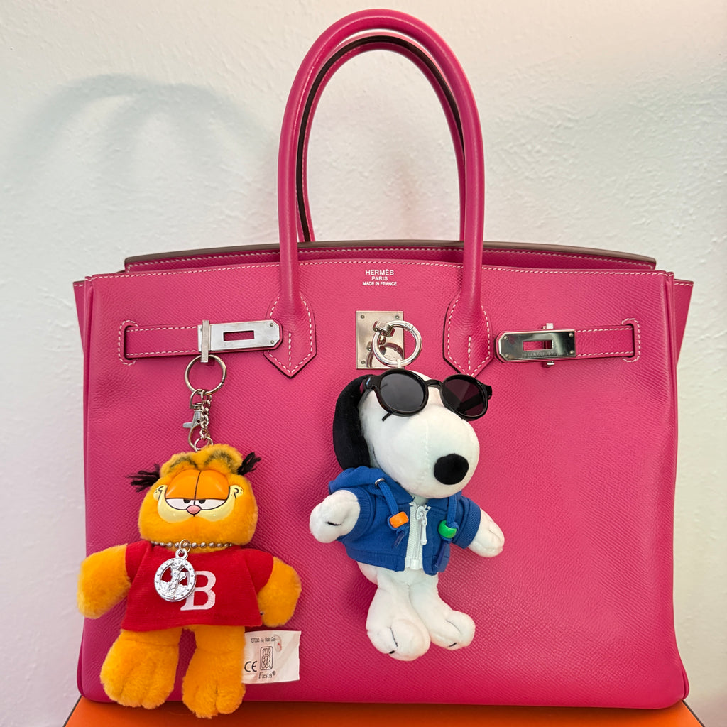 Vintage Garfield and Snoopy Plush Bag Charms