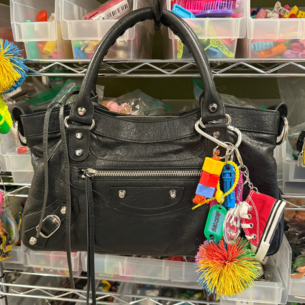 Mini Sneaker Rubber Pom Pom Keychain & Bag Charm Pack: You Pick