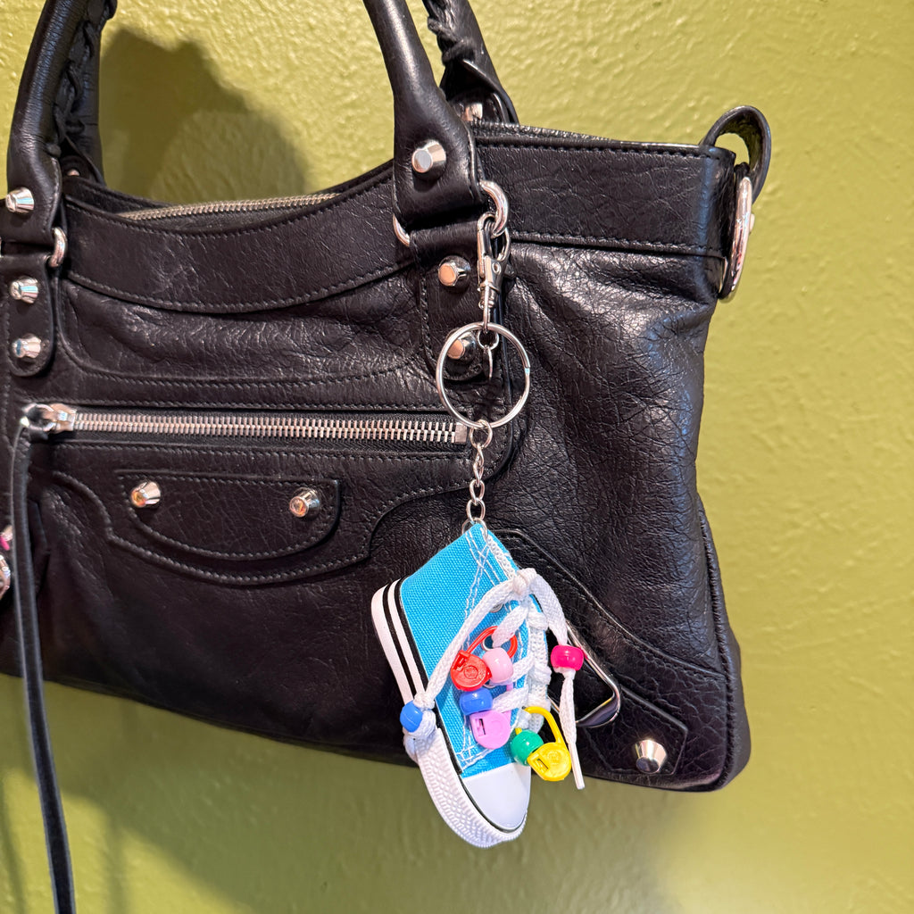 Mini Accessorized Beaded Sneaker Bag Charm