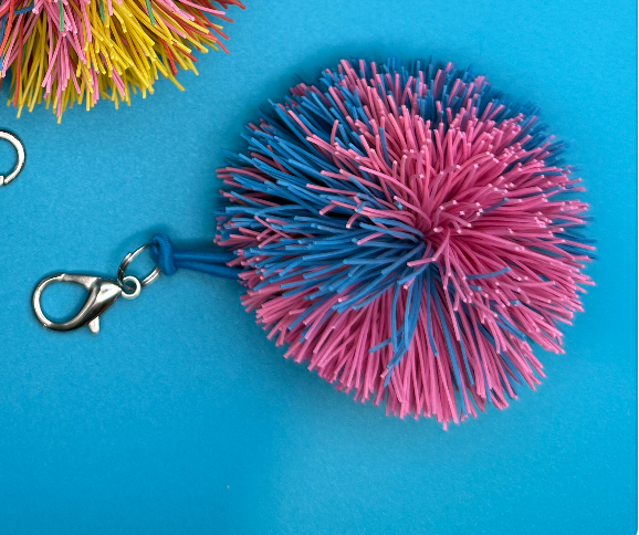 Koosh Ball Style Rubber  : You Pick -  vintage keychain vintage charms for bag nostalgia vintage keychains y2k collectible - Bag Crap