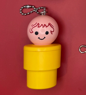 1970's Fisher Price Little People  s -  vintage keychain vintage charms for bag nostalgia vintage keychains y2k collectible - Bag Crap