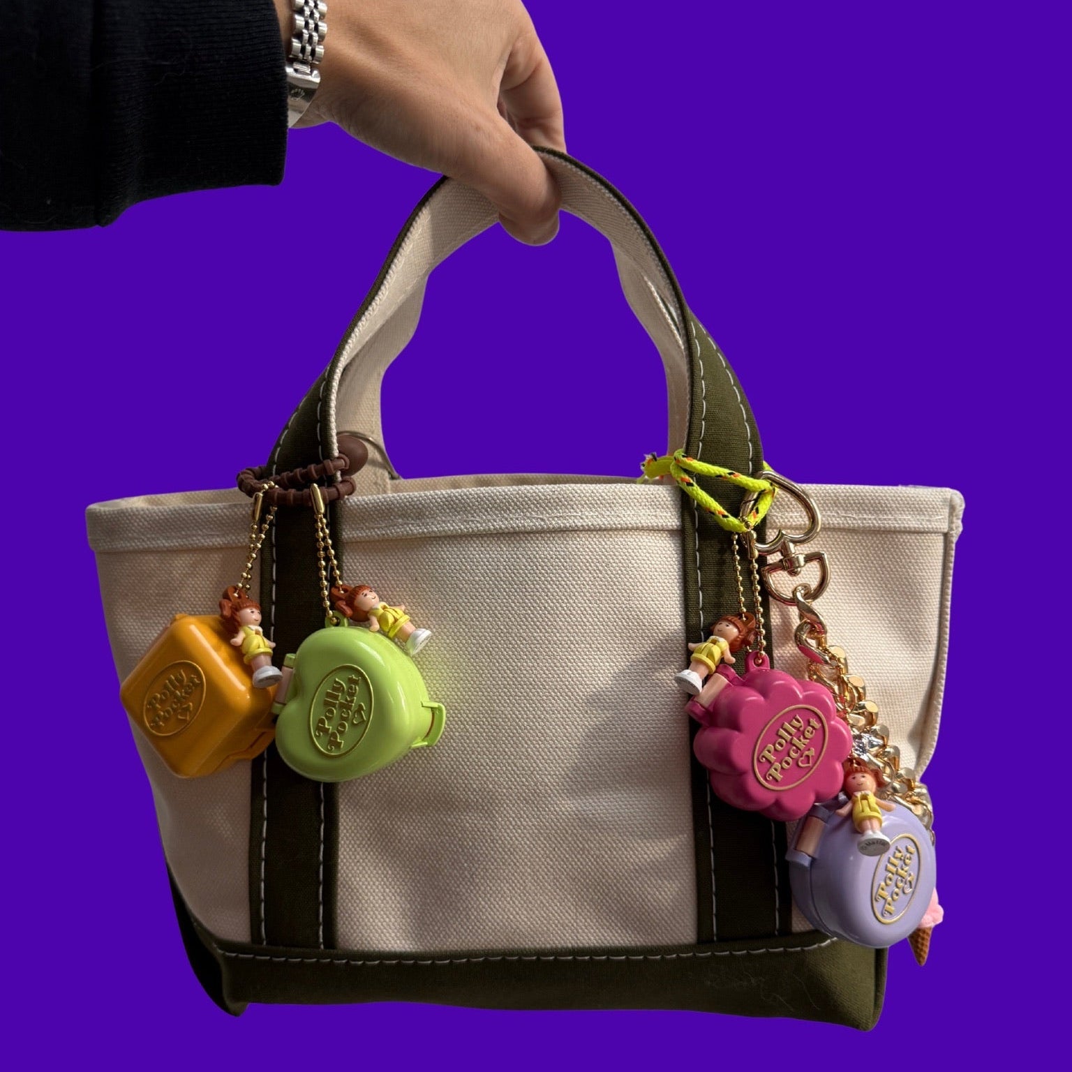 Polly Pocket Retro Brunette  s: You Pick -  vintage keychain vintage charms for bag nostalgia vintage keychains y2k collectible - Bag Crap