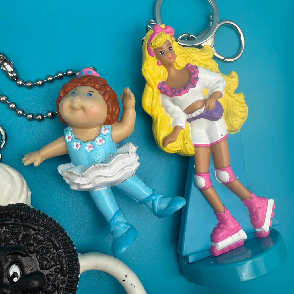 Vintage 1970s-Y2K Happy Meal Bag Charms & Keychains- Snoopy, Hello Kitty