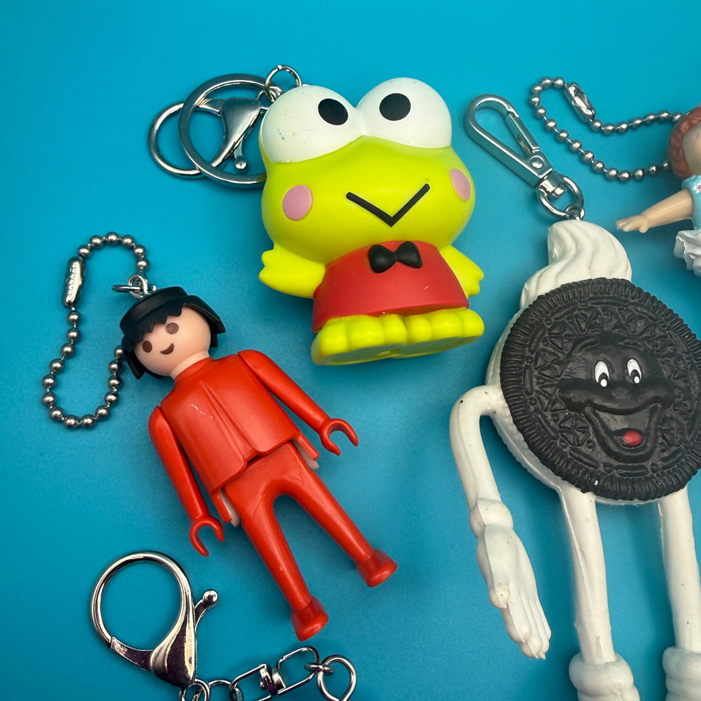 Vintage 1970s-Y2K Happy Meal Bag Charms & Keychains- Snoopy, Hello Kitty