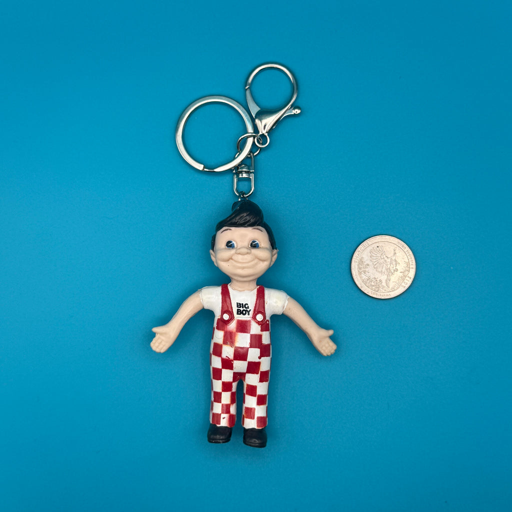 Vintage 1980s-Y2K Classic Character Toy Bag Charms & Keychains - Big Boy, Hello Kitty