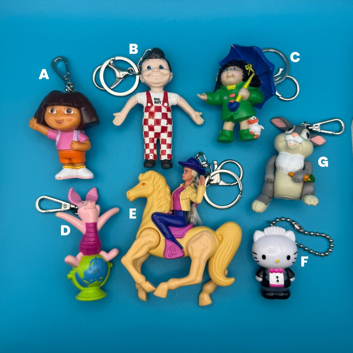 1980s- Classic Character Toy  s & s - Big Boy, Hello Kitty - hello kitty sanrio japan kawaii rare vintage keychain vintage charms for bag nostalgia vintage keychains y2k collectible - Bag Crap