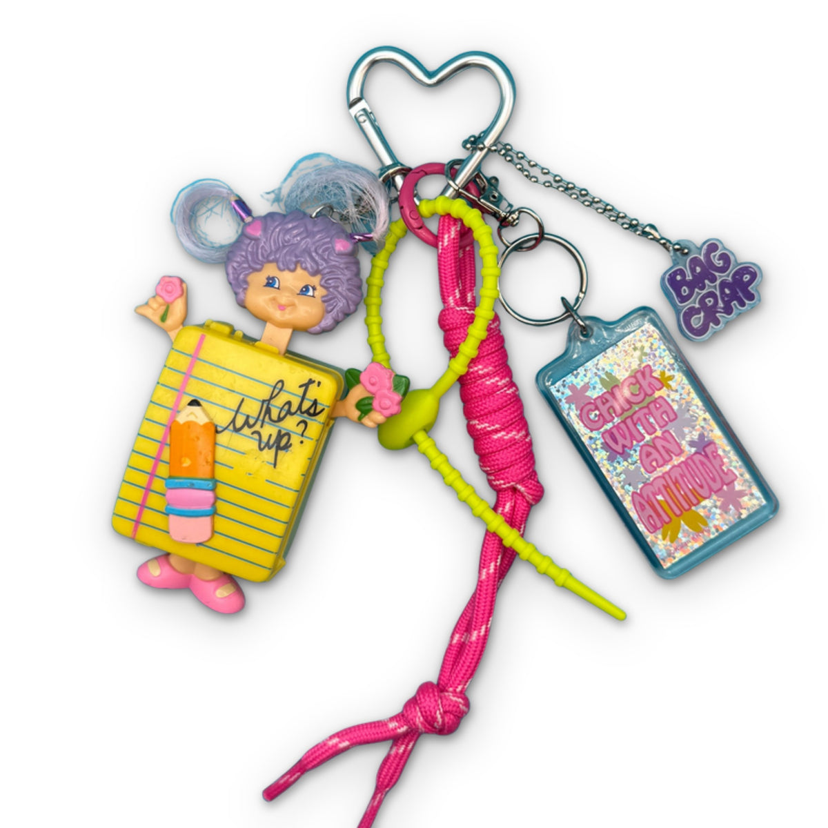 1:1 Vintage 1980s Sweet Secrets Doll Bag Charm Pack on a white background