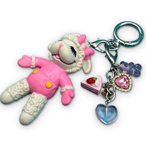 1:1  90s Cartoon   Pack: Lamb Chop -  vintage keychain vintage charms for bag nostalgia vintage keychains y2k collectible - Bag Crap