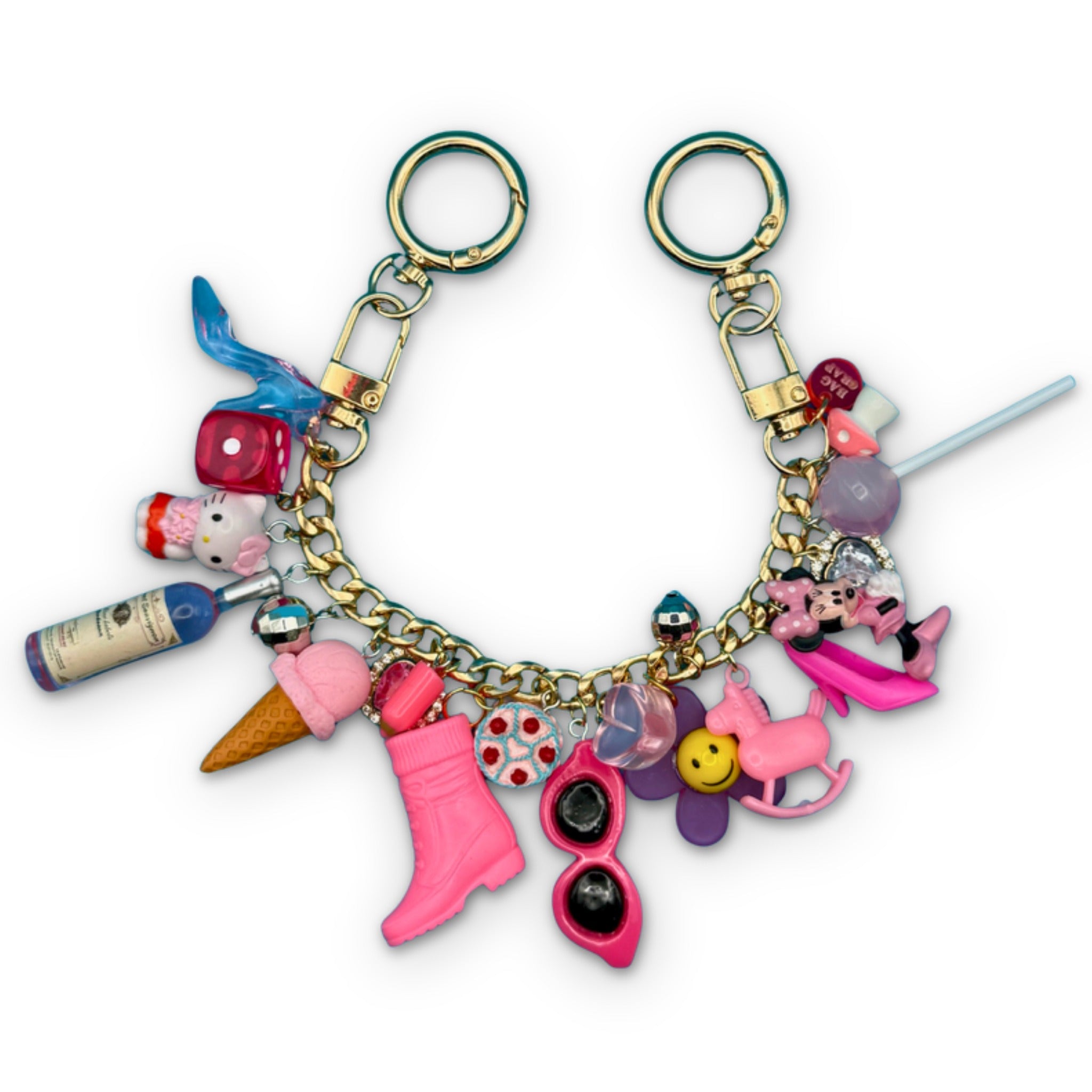 1:1  Barbie Shoes + Hello Kitty   Chain - barbie doll toy pink rare vintage keychain vintage charms for bag nostalgia vintage keychains y2k collectible - Bag Crap
