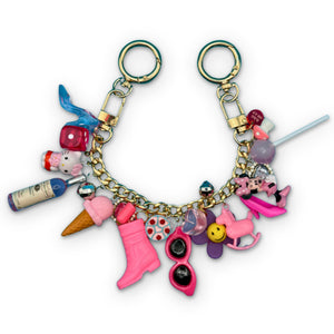 1:1  Barbie Shoes + Hello Kitty   Chain - barbie doll toy pink rare vintage keychain vintage charms for bag nostalgia vintage keychains y2k collectible - Bag Crap