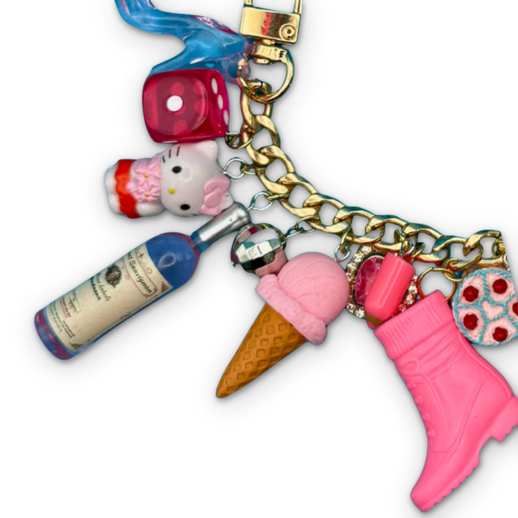 1:1 Vintage Barbie Shoes + Hello Kitty Bag Charm Chain