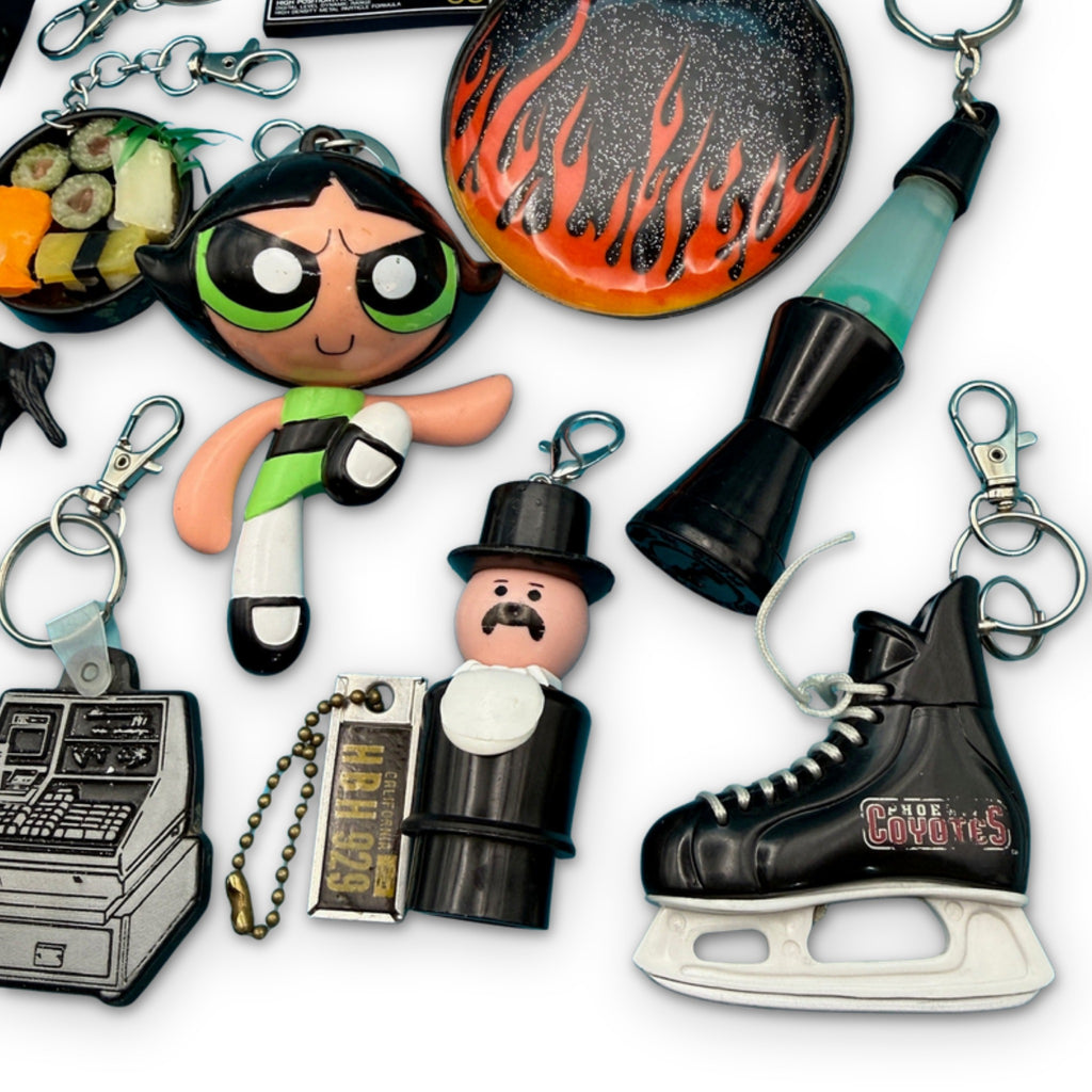 1960s-Y2K Vintage Keychains & Vintage Bag Charms: Black Collection