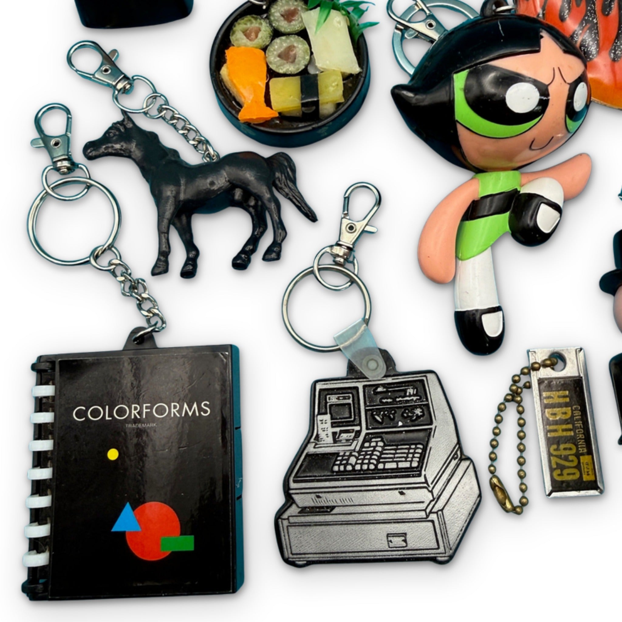 1960s-  s &   s: Black Collection -  vintage keychain vintage charms for bag nostalgia vintage keychains y2k collectible - Bag Crap