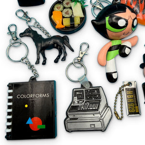 1960s-  s &   s: Black Collection -  vintage keychain vintage charms for bag nostalgia vintage keychains y2k collectible - Bag Crap