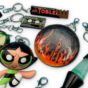 1960s-  s &   s: Black Collection -  vintage keychain vintage charms for bag nostalgia vintage keychains y2k collectible - Bag Crap