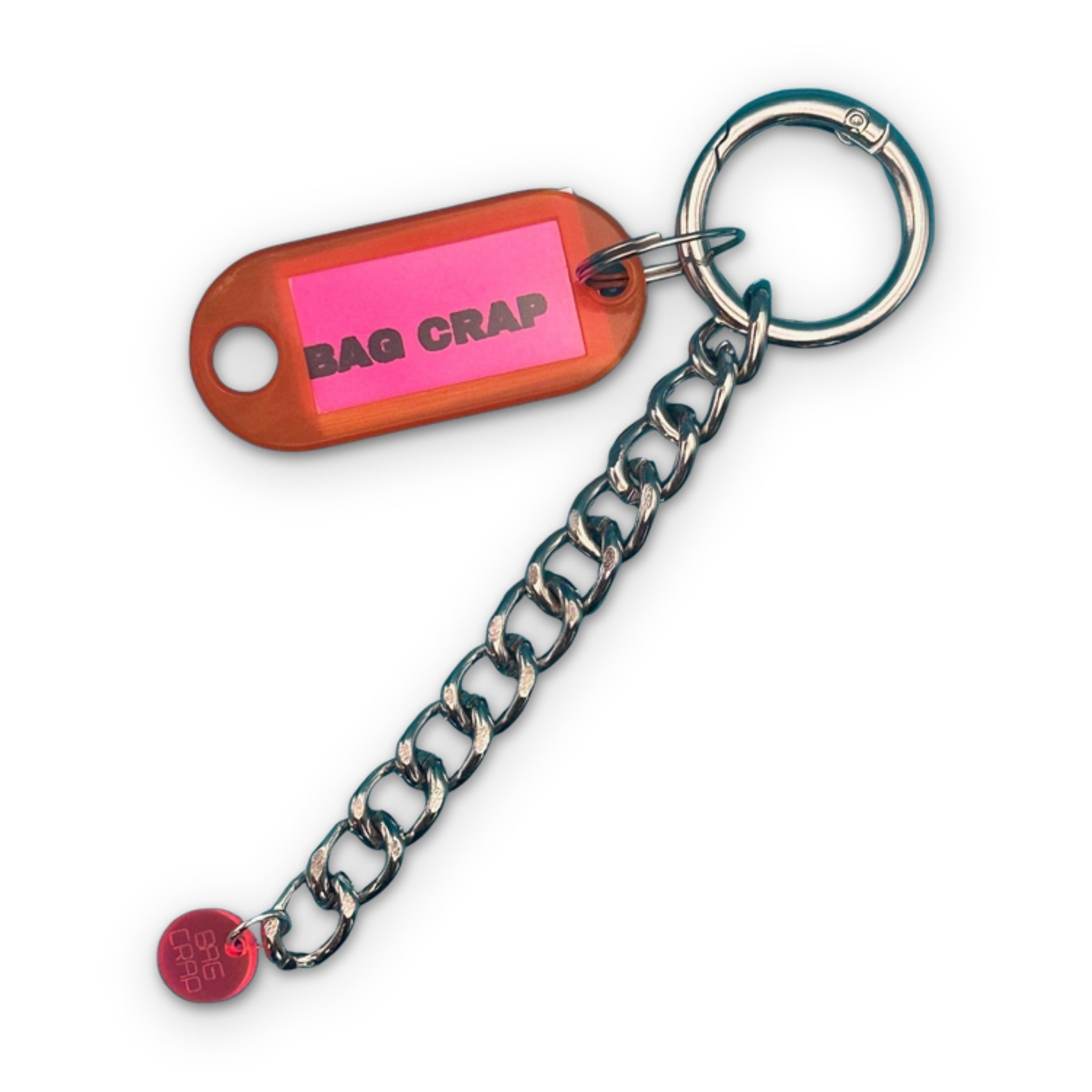 4.5'   Chain + Carabiner Clip - clips carabiners charms keychains bag designer vintage keychain vintage charms for bag nostalgia vintage keychains y2k collectible - Bag Crap