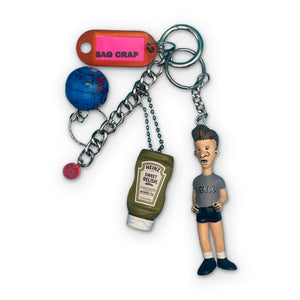 4.5'   Chain + Carabiner Clip - clips carabiners charms keychains bag designer vintage keychain vintage charms for bag nostalgia vintage keychains y2k collectible - Bag Crap