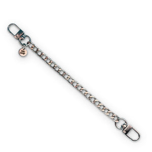 8' Silver Metal Flat Curb-Chain - clips carabiners charms keychains bag designer vintage keychain vintage charms for bag nostalgia vintage keychains y2k collectible - Bag Crap