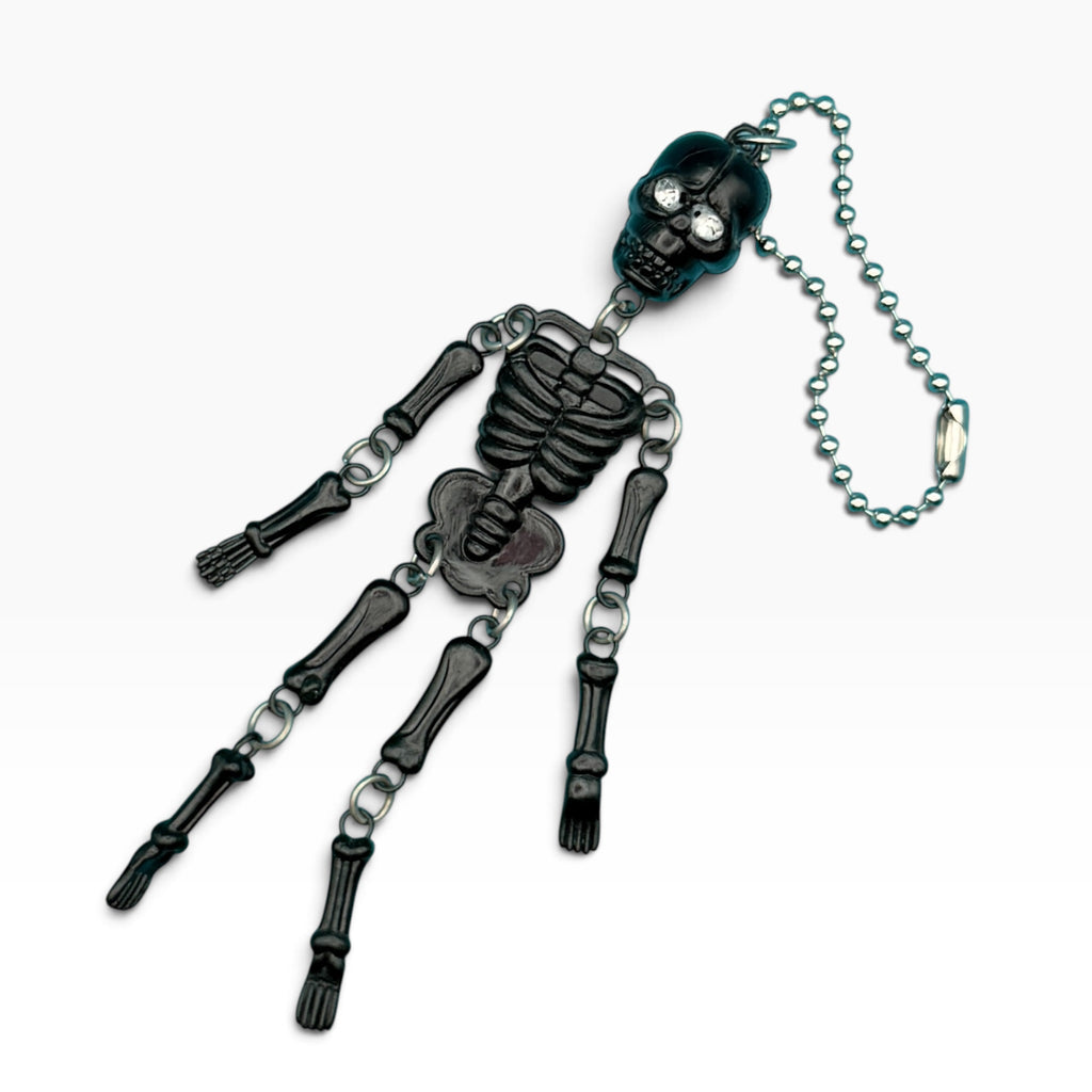 Vintage 1980s-1990s Skeleton Halloween Keychain Bag Charms