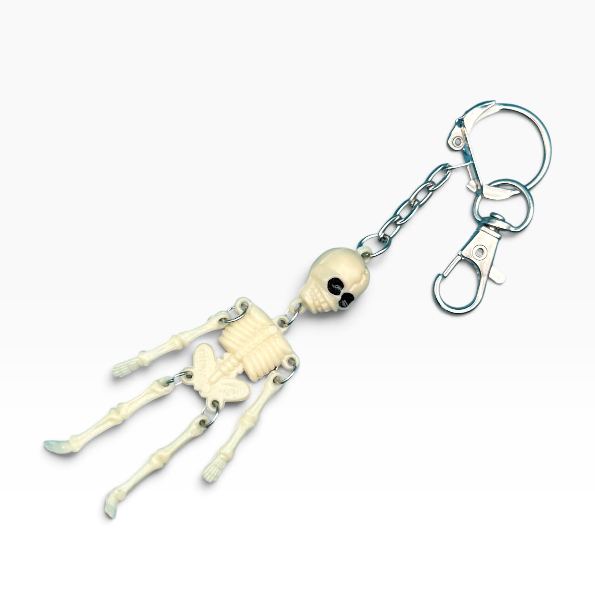 1980s-1990s Skeleton Halloween   s -  vintage keychain vintage charms for bag nostalgia vintage keychains y2k collectible - Bag Crap