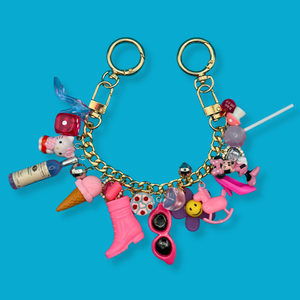 1:1  Barbie Shoes + Hello Kitty   Chain - barbie doll toy pink rare vintage keychain vintage charms for bag nostalgia vintage keychains y2k collectible - Bag Crap