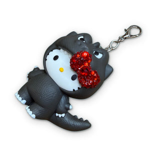BEDAZZLED Hello Kitty Godzilla McDonald’s Happy Meal - hello kitty sanrio japan kawaii rare vintage keychain vintage charms for bag nostalgia vintage keychains y2k collectible - Bag Crap