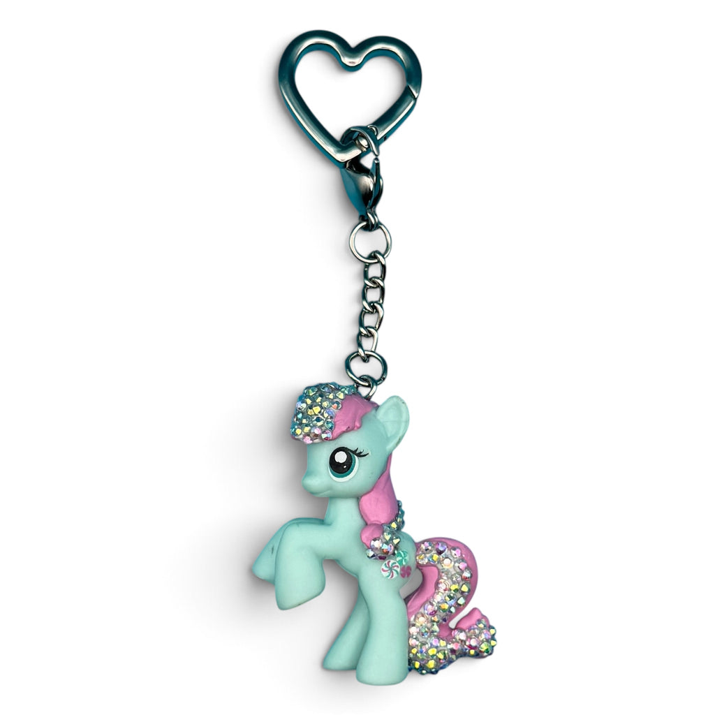 Bedazzled My Little Pony Bag Charm Keychain