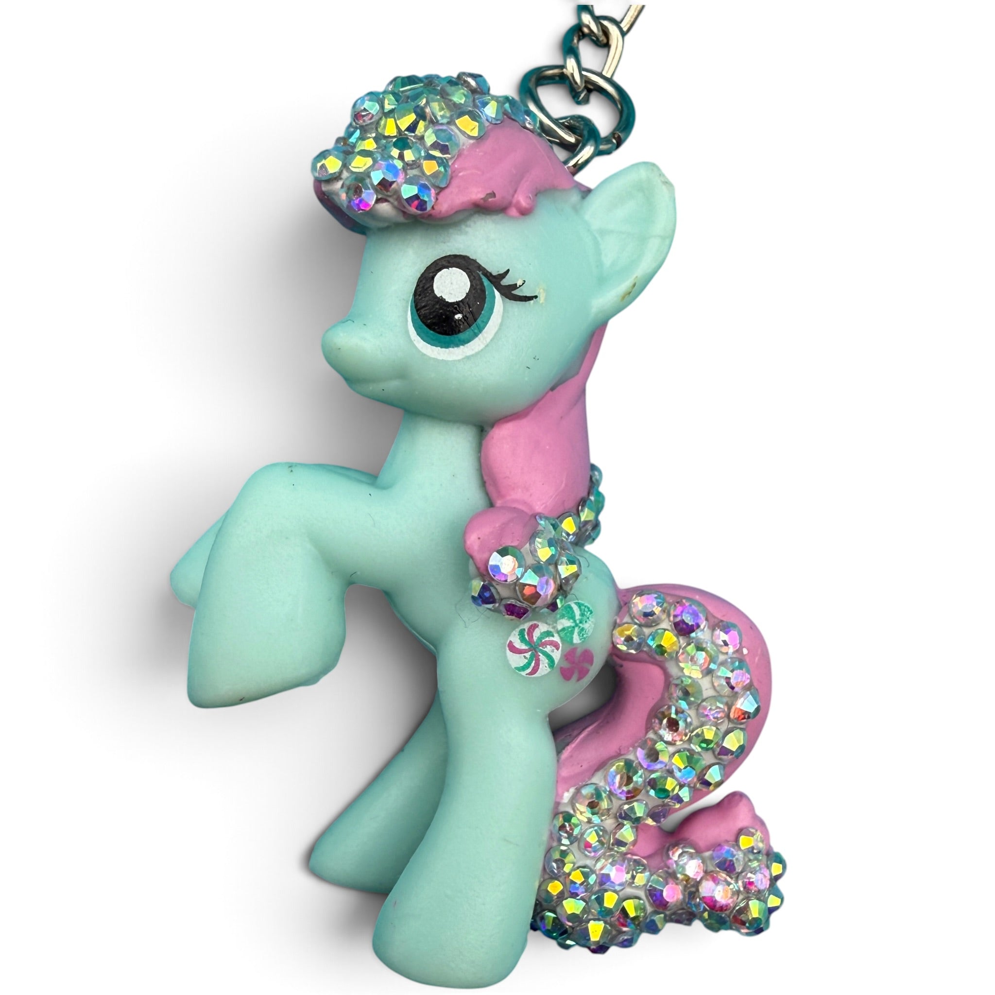 Bedazzled My Little Pony -  vintage keychain vintage charms for bag nostalgia vintage keychains y2k collectible - Bag Crap