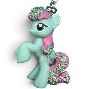 Bedazzled My Little Pony -  vintage keychain vintage charms for bag nostalgia vintage keychains y2k collectible - Bag Crap